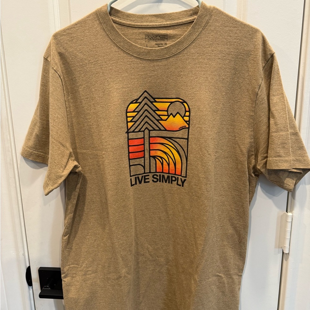 Patagonia Tan Live Simply Graphic Tee